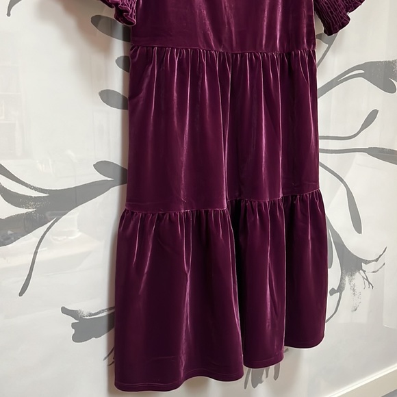 Draper James by Reese Witherspoon, “Lee Ann” dress in velvet crimson - Picture 7 of 14